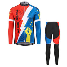 Cargar imagen en el visor de la galería, Thriller Rider Sports Ropa de Bicicleta Hombre Ciclismo Maillots y Culotte Largo Traje(We Can't Breathe)