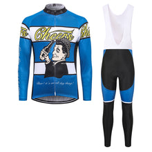 Load image into Gallery viewer, Thriller Rider Sports Bicycle Clothing Mens Cycling Jersey Long Sleeve and Bib Trousers Kit(Cheers for Being)