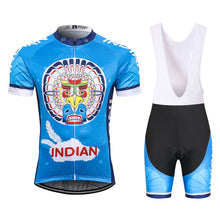 Cargar imagen en el visor de la galería, Thriller Rider Sports Ropa de Bicicleta Hombre Ciclismo Maillots y Culotte Corto con Tirantes Traje(Indian)