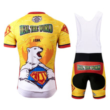 Cargar imagen en el visor de la galería, Thriller Rider Sports Ropa de Bicicleta Hombre Ciclismo Maillots y Culotte Corto con Tirantes Traje(Heal The World)
