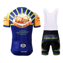 Cargar imagen en el visor de la galería, Thriller Rider Sports Ropa de Bicicleta Hombre Ciclismo Maillots y Culotte Corto con Tirantes Traje(I Like Beer)