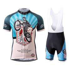 Cargar imagen en el visor de la galería, Thriller Rider Sports Ropa de Bicicleta Hombre Ciclismo Maillots y Culotte Corto con Tirantes Traje(Feel in Your Wheels)