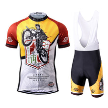 Cargar imagen en el visor de la galería, Thriller Rider Sports Ropa de Bicicleta Hombre Ciclismo Maillots y Culotte Corto con Tirantes Traje(Feel in Your Wheels)