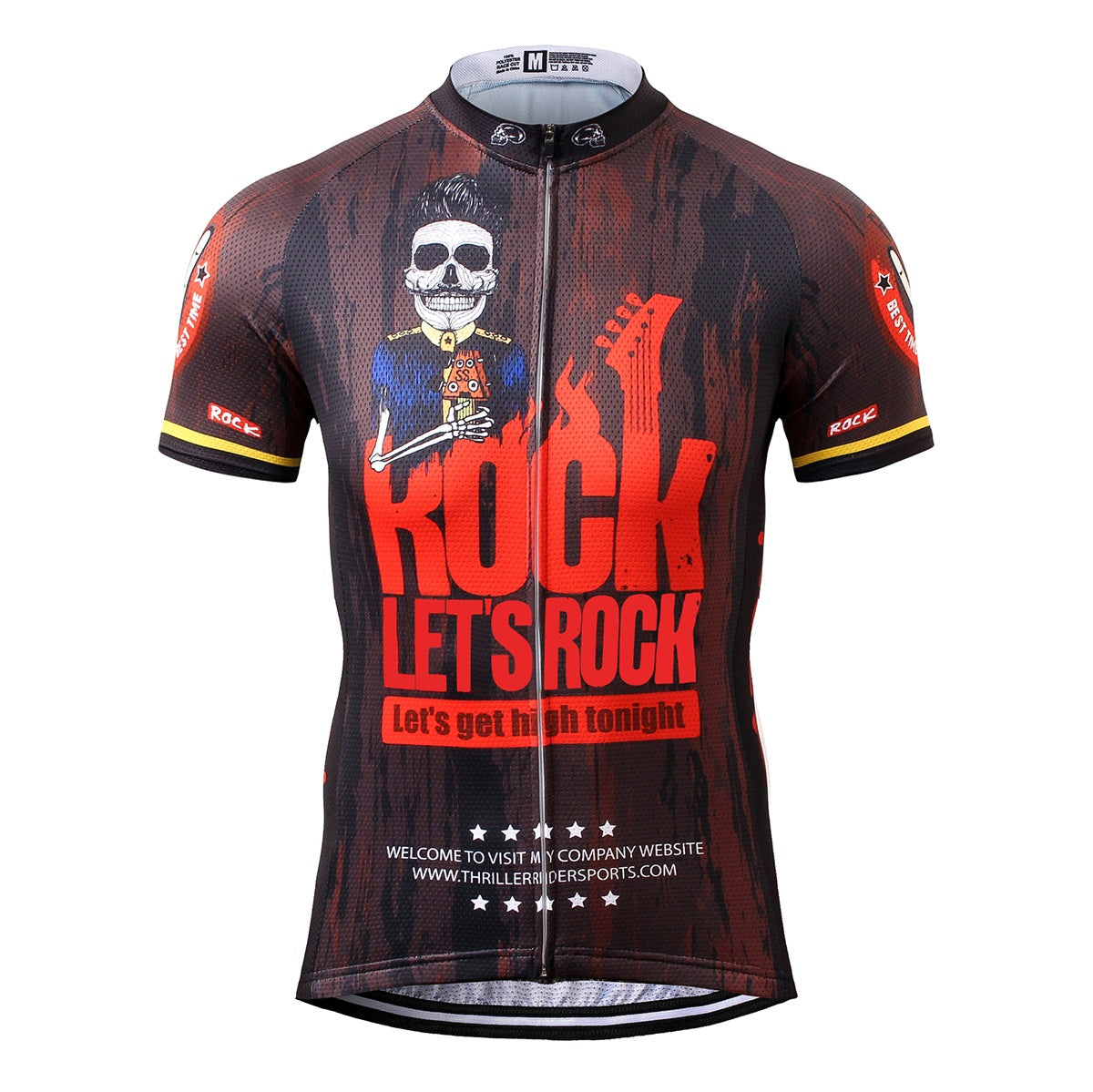 Thriller Rider Sports Men's Rock Music Mountain Bike Cycling Jersey - Short Sleeve Breathable Bike Shirt
