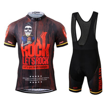 Cargar imagen en el visor de la galería, Thriller Rider Sports Ropa de Bicicleta Hombre Ciclismo Maillots y Culotte Corto con Tirantes Traje(Let's Rock)