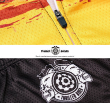 Carica l'immagine nel visualizzatore di Gallery, Thriller Rider Sports Abbigliamento per Biciclette Uomo Ciclismo Maglie e Pantaloncini Combinazione(Ghost Castle)