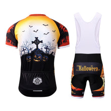 Cargar imagen en el visor de la galería, Thriller Rider Sports Ropa de Bicicleta Hombre Ciclismo Maillots y Culotte Corto con Tirantes Traje(Ghost Castle)