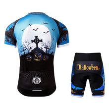Load image into Gallery viewer, Thriller Rider Sports Bicycle Clothing Mens Cycling Jersey Short Sleeve and Shorts Kit(Ghost Castle)