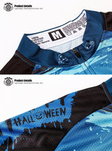 Lade das Bild in den Galerie-Viewer, Thriller Rider Sports Fahrradbekleidung Herren Fahrradtrikots Radtrikots Langärmlig und Lange Hosen Anzug(Ghost Castle)