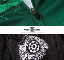 Carica l'immagine nel visualizzatore di Gallery, Thriller Rider Sports Abbigliamento per Biciclette Uomo Ciclismo Maglie e Pantaloncini Combinazione(Ghost Castle)