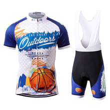 Cargar imagen en el visor de la galería, Thriller Rider Sports Ropa de Bicicleta Hombre Ciclismo Maillots y Culotte Corto con Tirantes Traje(The Great Outdoor)