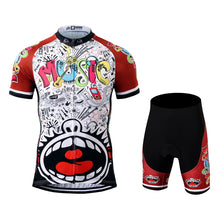 Load image into Gallery viewer, Thriller Rider Sports Bicycle Clothing Mens Cycling Jersey Short Sleeve and Shorts Kit(Love Music)