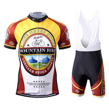 Cargar imagen en el visor de la galería, Thriller Rider Sports Ropa de Bicicleta Hombre Ciclismo Maillots y Culotte Corto con Tirantes Traje(Mountian Bike Bicycle Club)