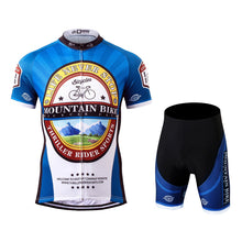 Load image into Gallery viewer, Thriller Rider Sports Bicycle Clothing Mens Cycling Jersey Short Sleeve and Shorts Kit(Mountian Bike Bicycle Club)