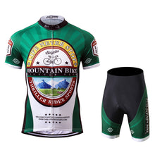 Load image into Gallery viewer, Thriller Rider Sports Bicycle Clothing Mens Cycling Jersey Short Sleeve and Shorts Kit(Mountian Bike Bicycle Club)
