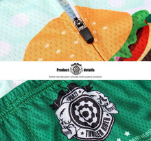 Cargar imagen en el visor de la galería, Thriller Rider Sports Ropa de Bicicleta Hombre Ciclismo Maillots y Culotte Corto con Tirantes Traje(The Burgers)