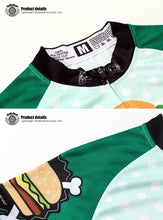 Cargar imagen en el visor de la galería, Thriller Rider Sports Ropa de Bicicleta Hombre Ciclismo Maillots y Culotte Corto con Tirantes Traje(The Burgers)