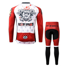 Cargar imagen en el visor de la galería, Thriller Rider Sports Ropa de Bicicleta Hombre Ciclismo Maillots y Culotte Largo Traje(Ace of Spades)