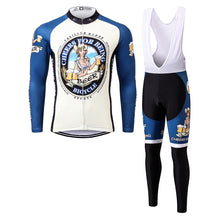Load image into Gallery viewer, Thriller Rider Sports Bicycle Clothing Mens Cycling Jersey Long Sleeve and Bib Trousers Kit(Cheer for Being)