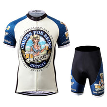 Load image into Gallery viewer, Thriller Rider Sports Bicycle Clothing Mens Cycling Jersey Short Sleeve and Shorts Kit(Cheer for Being)