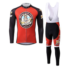 Load image into Gallery viewer, Thriller Rider Sports Bicycle Clothing Mens Cycling Jersey Long Sleeve and Bib Trousers Kit(Cheer for Being)