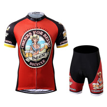 Load image into Gallery viewer, Thriller Rider Sports Bicycle Clothing Mens Cycling Jersey Short Sleeve and Shorts Kit(Cheer for Being)
