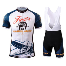 Cargar imagen en el visor de la galería, Thriller Rider Sports Ropa de Bicicleta Hombre Ciclismo Maillots y Culotte Corto con Tirantes Traje(Airplane)