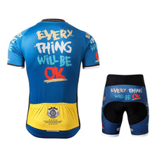 Load image into Gallery viewer, Thriller Rider Sports Bicycle Clothing Mens Cycling Jersey Short Sleeve and Shorts Kit(Everything Will Be OK)