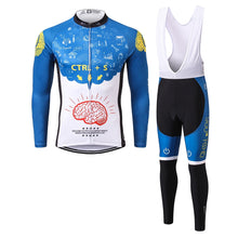 Load image into Gallery viewer, Thriller Rider Sports Bicycle Clothing Mens Cycling Jersey Long Sleeve and Bib Trousers Kit(Rest Your Mind)