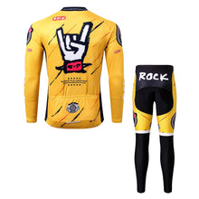 画像をギャラリービューアに読み込む, Thriller Rider Sports 自転車の服 メンズ サイクルジ長袖 + ズボン 組み合わせ(Rock)