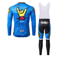 Load image into Gallery viewer, Thriller Rider Sports Bicycle Clothing Mens Cycling Jersey Long Sleeve and Bib Trousers Kit(Aloha)