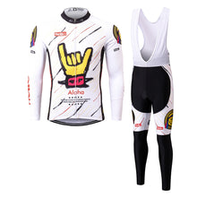 Load image into Gallery viewer, Thriller Rider Sports Bicycle Clothing Mens Cycling Jersey Long Sleeve and Bib Trousers Kit(Aloha)