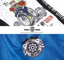 Carica l'immagine nel visualizzatore di Gallery, Thriller Rider Sports Abbigliamento per Biciclette Uomo Ciclismo Giacche e Calzamaglia Lungo Termico/Inverno Combinazione(Where is My Queen)