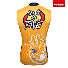 Carica l'immagine nel visualizzatore di Gallery, Thriller Rider Sports Abbigliamento per Biciclette Uomo Ciclismo Gilet Antivento Senza Maniche(Give Me Five)