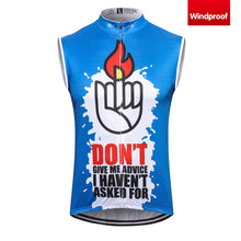 Load image into Gallery viewer, Thriller Rider Sports Bicycle Clothing Mens Cycling Vests Windproof Sleeveless(Don't Give Me Advice)