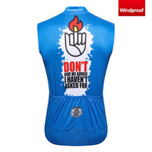 Load image into Gallery viewer, Thriller Rider Sports Bicycle Clothing Mens Cycling Vests Windproof Sleeveless(Don't Give Me Advice)