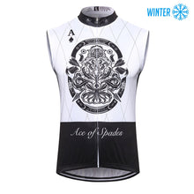 Cargar imagen en el visor de la galería, Thriller Rider Sports Ropa de Bicicleta Hombre Ciclismo Chalecos Sin Mangas Invierno/Térmico(Ace of Spades)