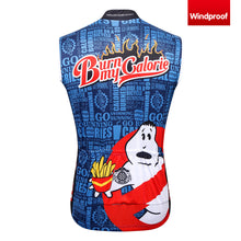 Charger l'image dans la galerie, Thriller Rider Sports Vêtements de Vélo Homme Cyclisme Gilets Sans Manche Coupe-vent(Burn My Calorie)