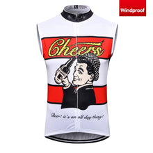 Carica l'immagine nel visualizzatore di Gallery, Thriller Rider Sports Abbigliamento per Biciclette Uomo Ciclismo Gilet Antivento Senza Maniche(Cheers for Being)