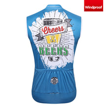 画像をギャラリービューアに読み込む, Thriller Rider Sports 自転車の服 メンズ サイクルベスト ノースリーブ 防風(Cheers & Beers)