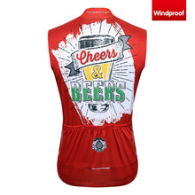Cargar imagen en el visor de la galería, Thriller Rider Sports Ropa de Bicicleta Hombre Ciclismo Chalecos Sin Mangas Cortavientos(Cheers & Beers)