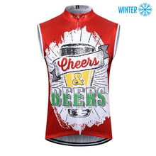 Cargar imagen en el visor de la galería, Thriller Rider Sports Ropa de Bicicleta Hombre Ciclismo Chalecos Sin Mangas Invierno/Térmico(Cheers & Beers)