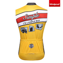 Lade das Bild in den Galerie-Viewer, Thriller Rider Sports Fahrradbekleidung Herren Fahrradweste Radweste Ärmellos Windweste(I'm Simple Man)
