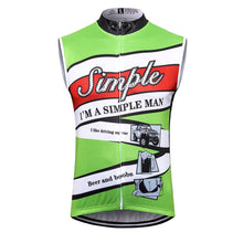Load image into Gallery viewer, Thriller Rider Sports Bicycle Clothing Mens Cycling Vests Sleeveless(I'm Simple Man)