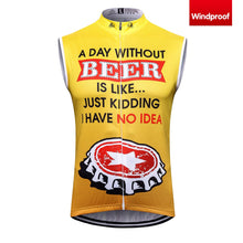 Cargar imagen en el visor de la galería, Thriller Rider Sports Ropa de Bicicleta Hombre Ciclismo Chalecos Sin Mangas Cortavientos(Beer Cap)