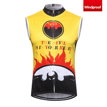 Cargar imagen en el visor de la galería, Thriller Rider Sports Ropa de Bicicleta Hombre Ciclismo Chalecos Sin Mangas Cortavientos(The Devil is in Your Heart)