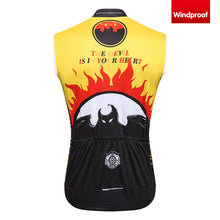 Cargar imagen en el visor de la galería, Thriller Rider Sports Ropa de Bicicleta Hombre Ciclismo Chalecos Sin Mangas Cortavientos(The Devil is in Your Heart)