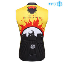 Carica l'immagine nel visualizzatore di Gallery, Thriller Rider Sports Abbigliamento per Biciclette Uomo Ciclismo Gilet Termico/Inverno Senza Maniche(The Devil is in Your Heart)