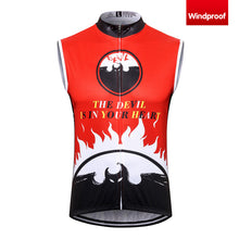Cargar imagen en el visor de la galería, Thriller Rider Sports Ropa de Bicicleta Hombre Ciclismo Chalecos Sin Mangas Cortavientos(The Devil is in Your Heart)