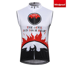 Cargar imagen en el visor de la galería, Thriller Rider Sports Ropa de Bicicleta Hombre Ciclismo Chalecos Sin Mangas Cortavientos(The Devil is in Your Heart)